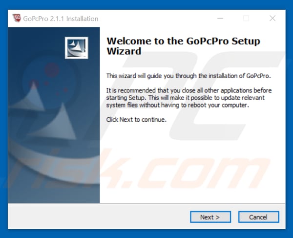 GoPcPro installation setup