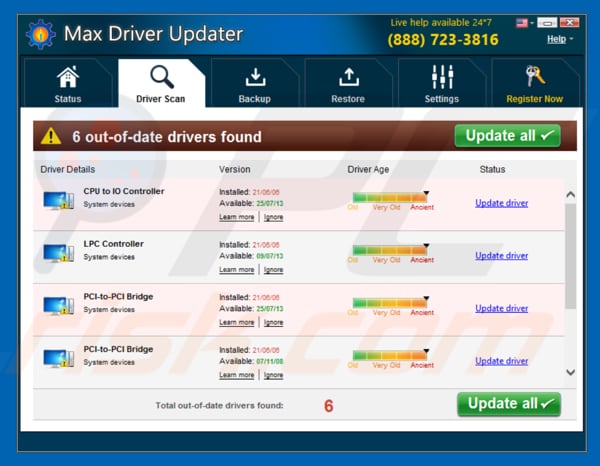 Max Driver Updater application
