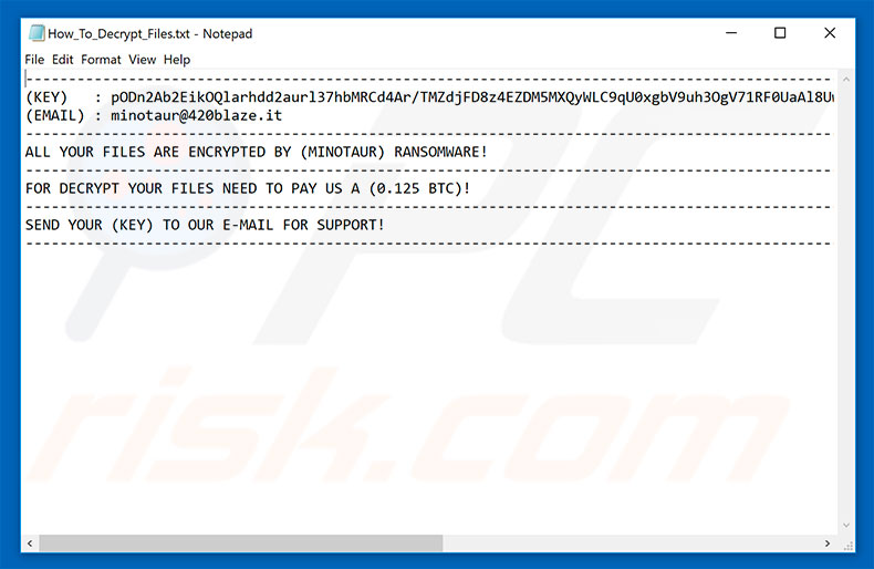 MINOTAUR decrypt instructions