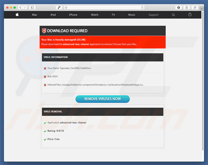 AppleCare Protection Plan promoting Mac Cleanup Pro