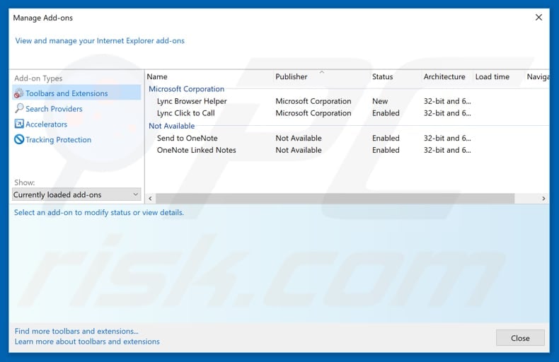 Removing rogue extensions from Internet Explorer step 2