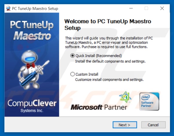 PC TuneUp Maestro installation setup