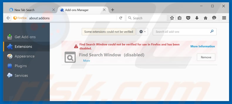 Removing search.pa-cmf.com related Mozilla Firefox extensions