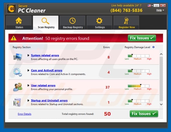 Secure PC Cleaner application