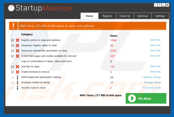 Startup Maximizer application