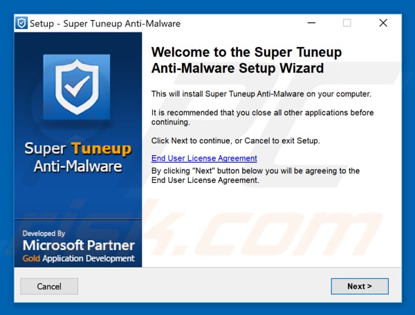 Super Tuneup Anti-Malware installation setup