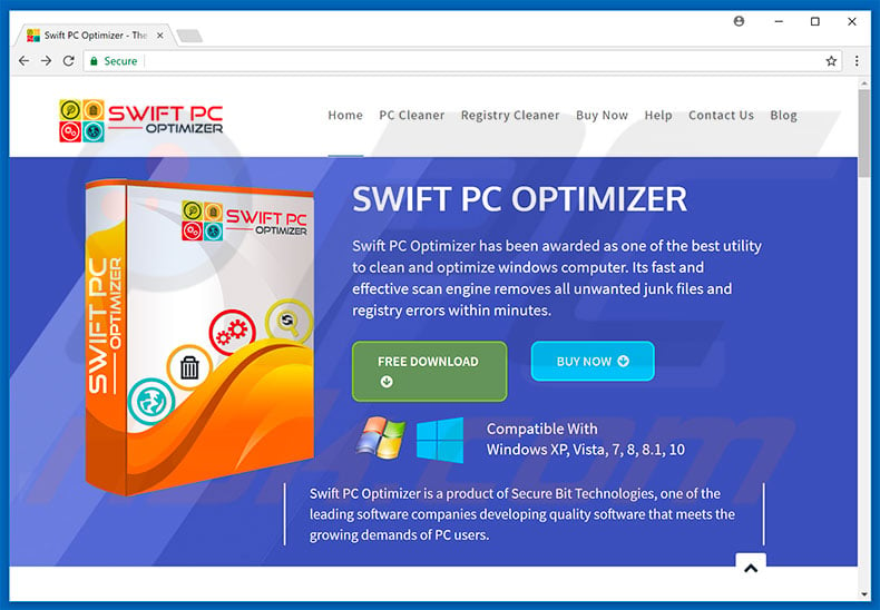 Swift PC Optimizer unwanted application