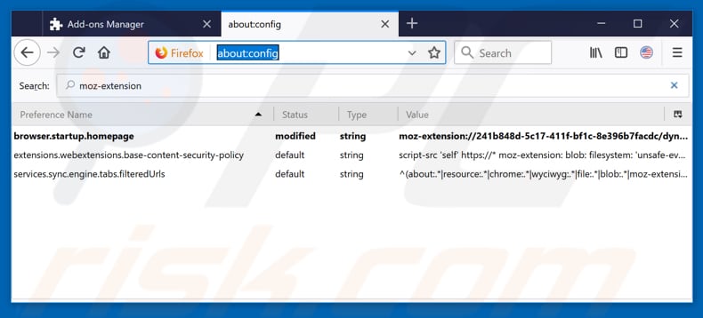 Removing hp.myway.com from Mozilla Firefox default search engine