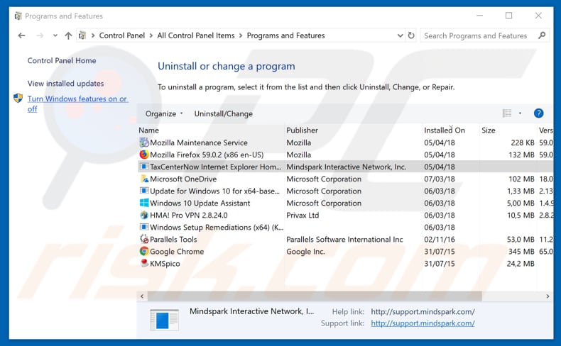 hp.myway.com browser hijacker uninstall via Control Panel