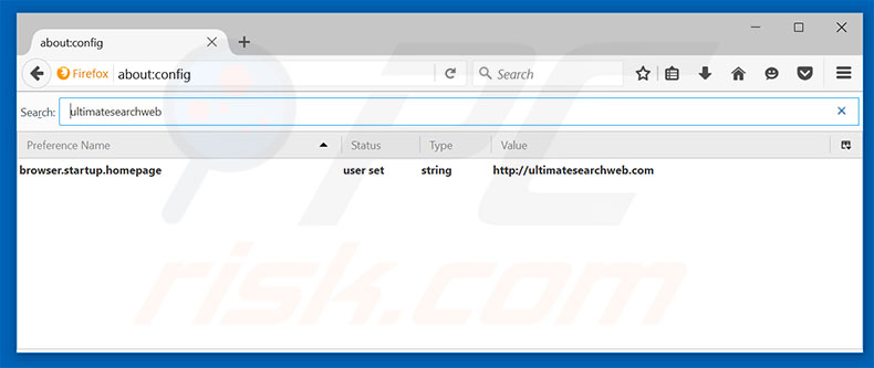 Removing ultimatesearchweb.com from Mozilla Firefox default search engine