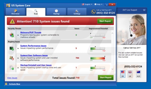 US System Care application