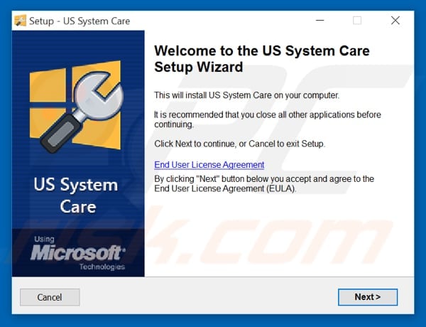 US System Care installation setup