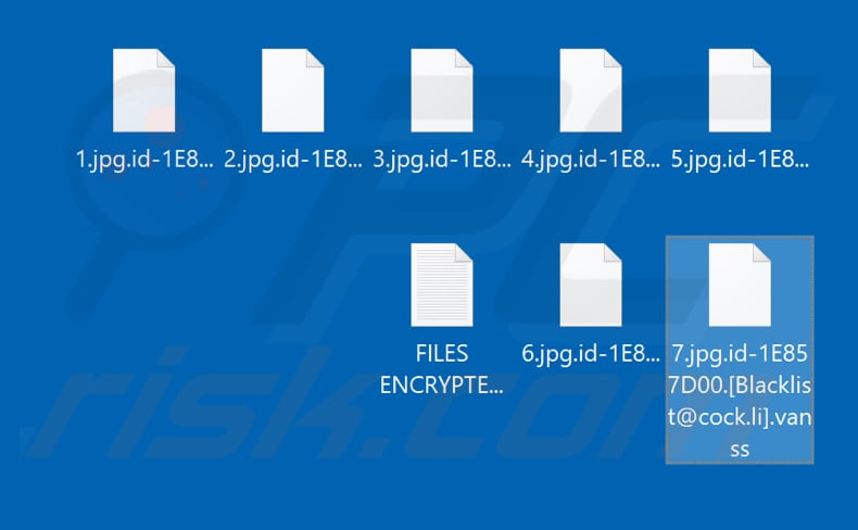Files encrypted by Vanss
