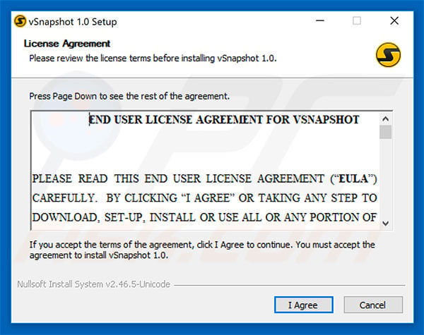 vSnapShot adware installer setup