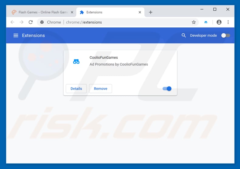 Removing WebShield ads from Google Chrome step 2