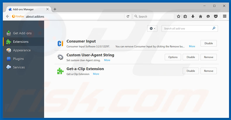 Removing yourconnectivity.net related Mozilla Firefox extensions