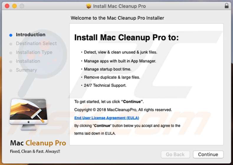 Mac Cleanup Pro app installer