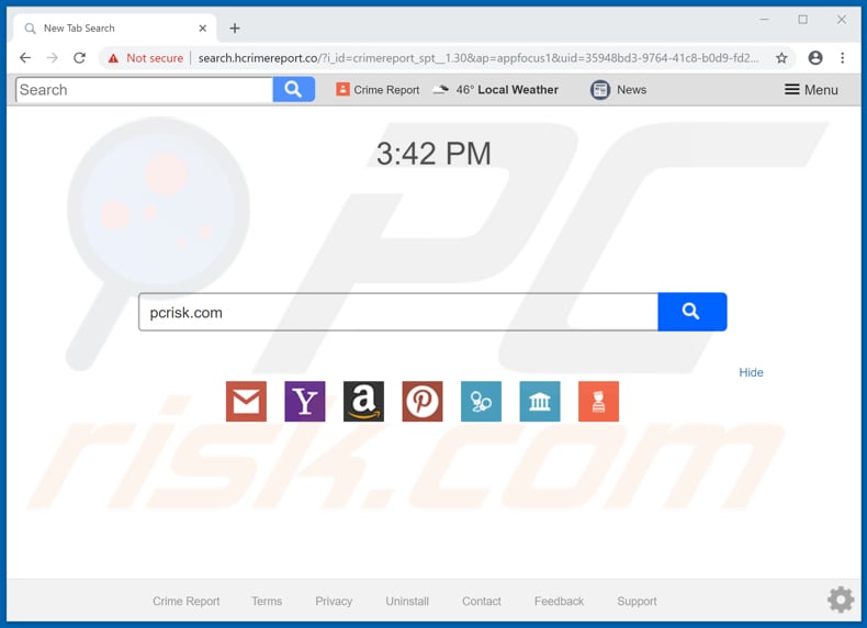 search.hcrimereport.co browser hijacker