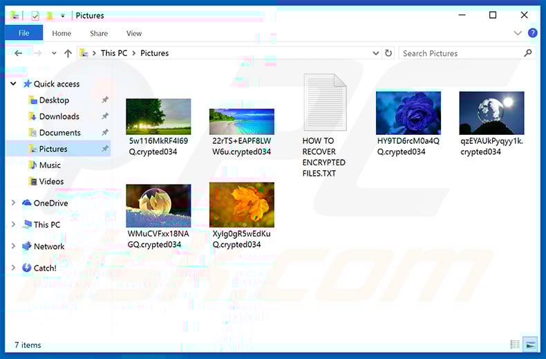 Files encrypted by Crypted034