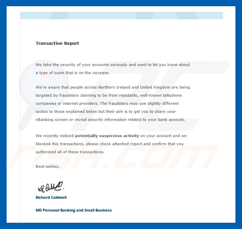 Danske Bank Email Virus variant 3