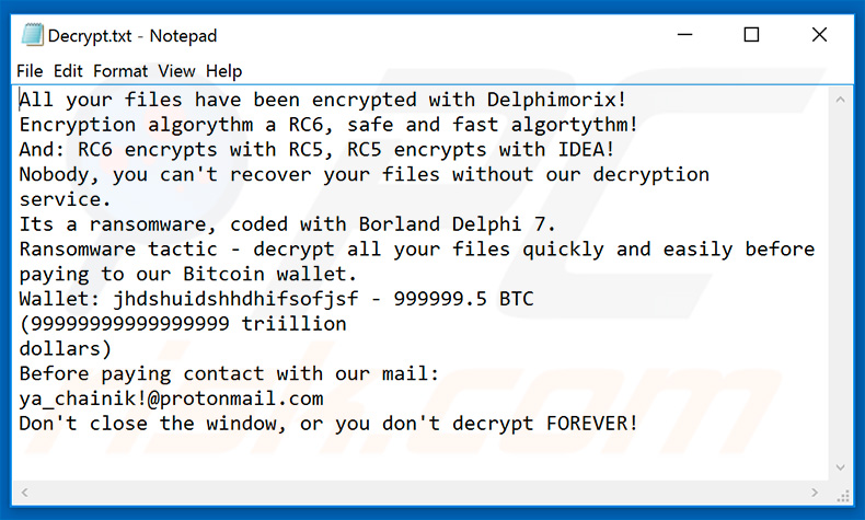 Delphimorix Green text file