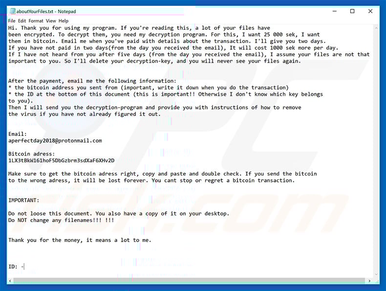 (enc) decrypt instructions