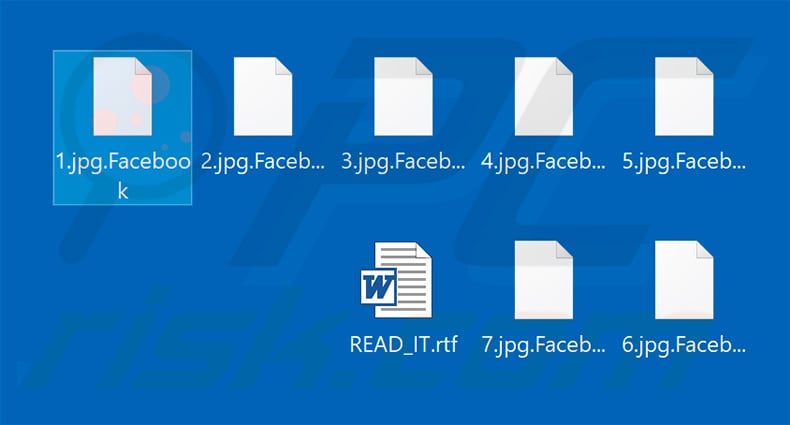 Files encrypted by new version of Facebook ransomware
