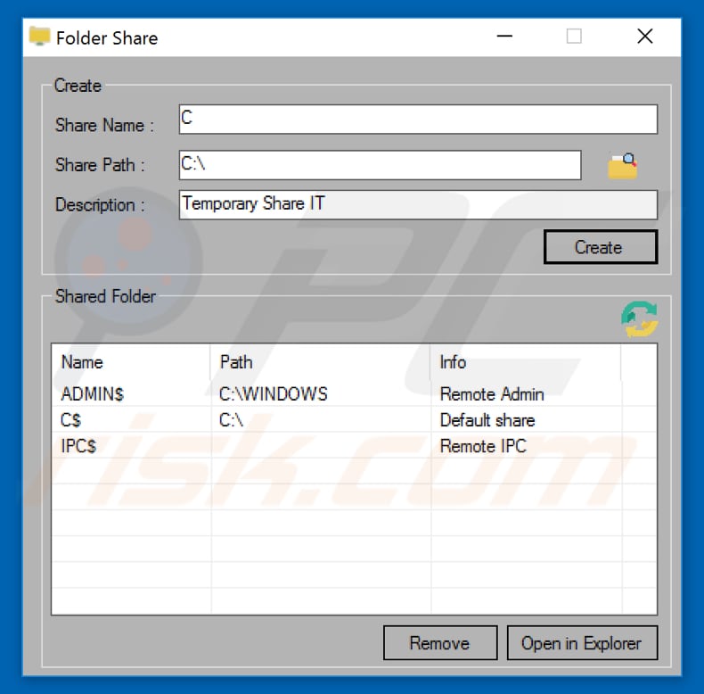 Folder Share adware