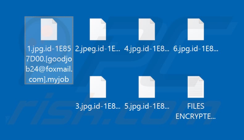 Files encrypted by GoodJob24 ransomware