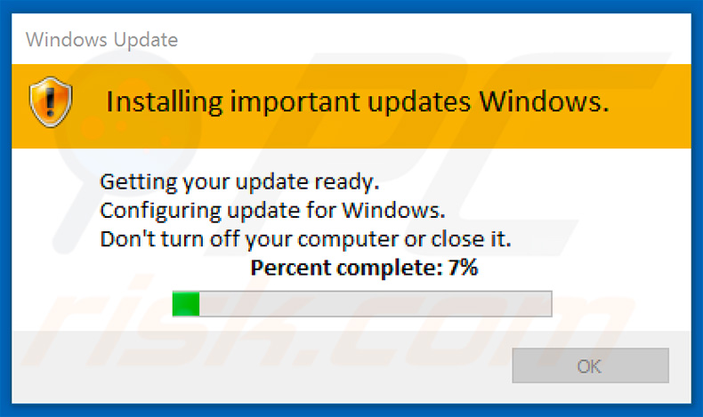 INFOWAIT fake Windows Update