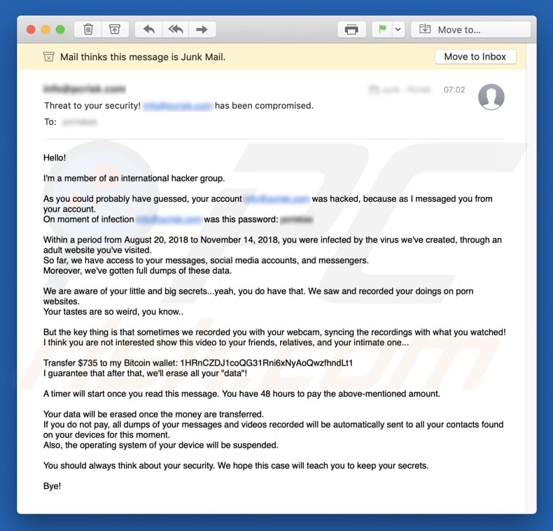 Member of an international hacker group spam campaign