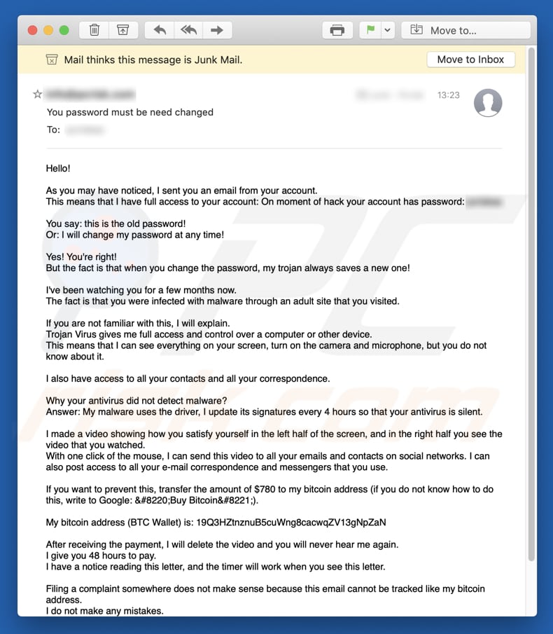 Online dating e-mail di spam