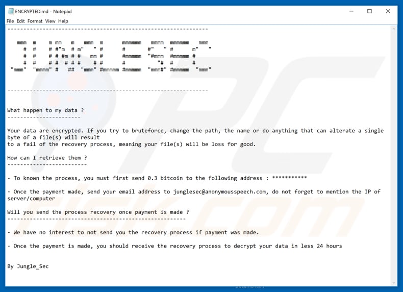 JungleSec decrypt instructions