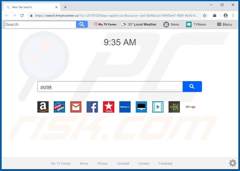 search.hmytvcenter.co browser hijacker