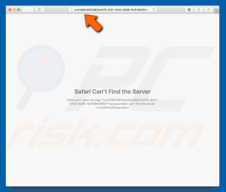 Null browser hijacker on a Mac computer