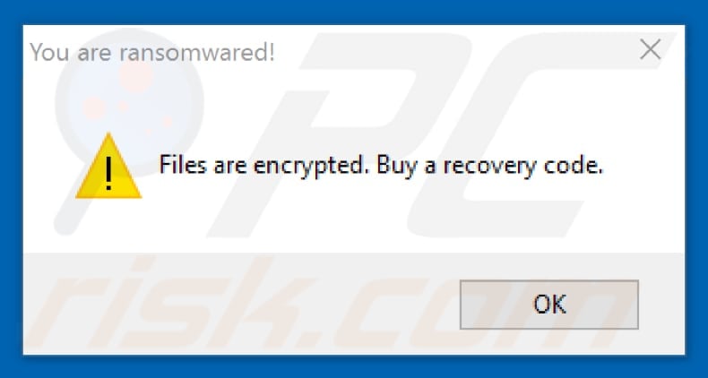 Ransomwared you are ransomwared pop-up window