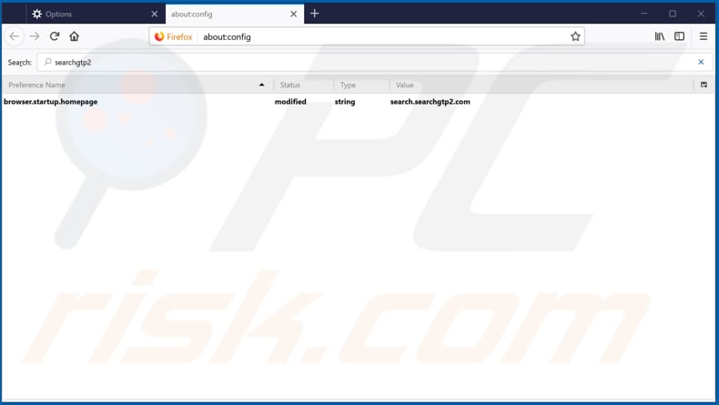 Removing search.searchgtp2.com from Mozilla Firefox default search engine
