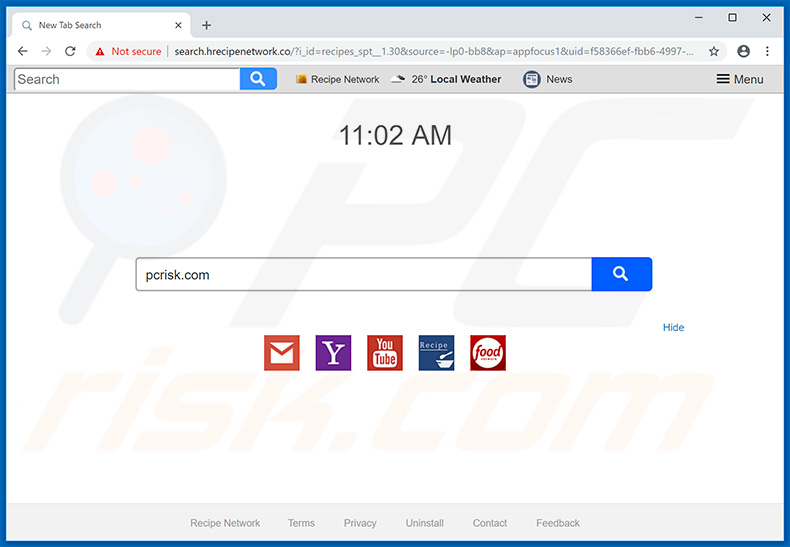 search.hrecipenetwork.co browser hijacker