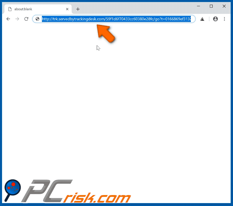 servedbytrackingdesk.com pop-up