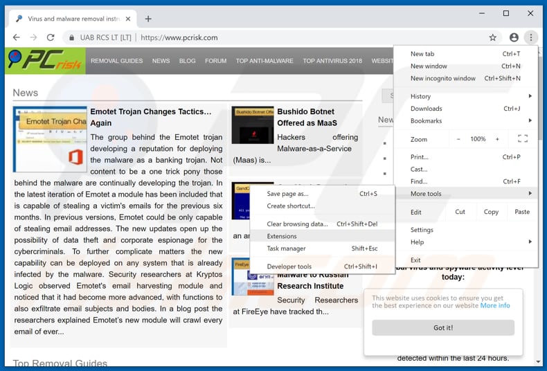 Removing ukcontentdelivery.info  ads from Google Chrome step 1