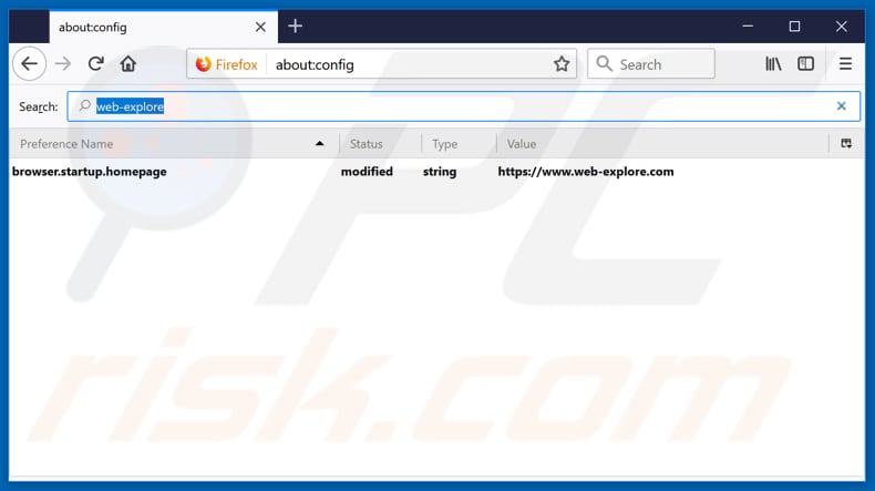 Removing web-explore.com from Mozilla Firefox default search engine
