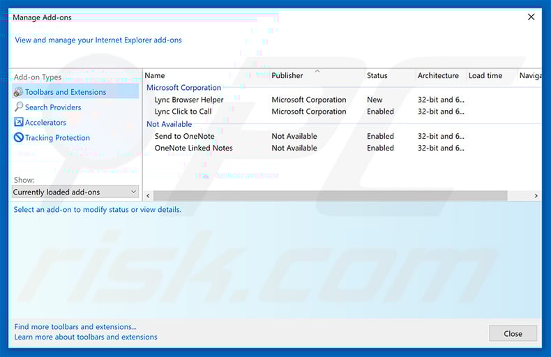Removing wekomix.com ads from Internet Explorer step 2