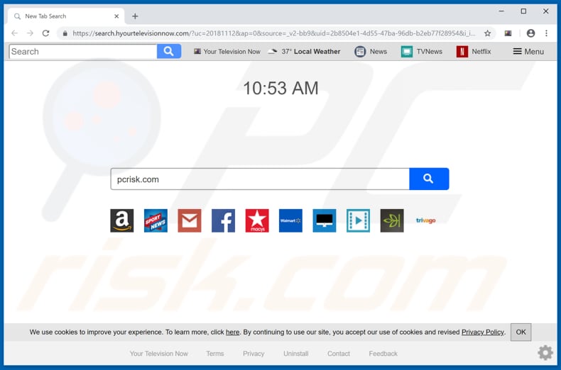 search.hyourtelevisionnow.com browser hijacker