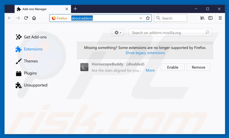 Removing Ads by TS ads from Mozilla Firefox step 2