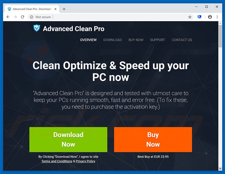 Advanced Clean Pro unwanted application