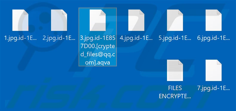 Files encrypted by Aqva