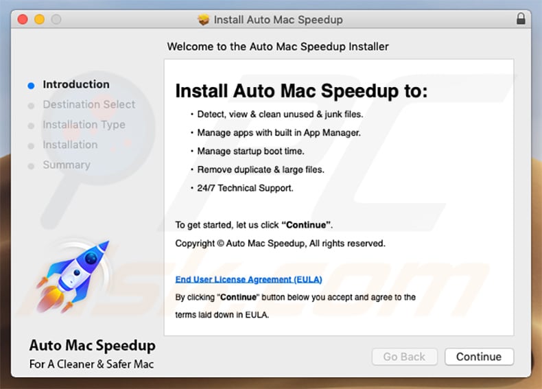 Auto Mac Speedup installer setup