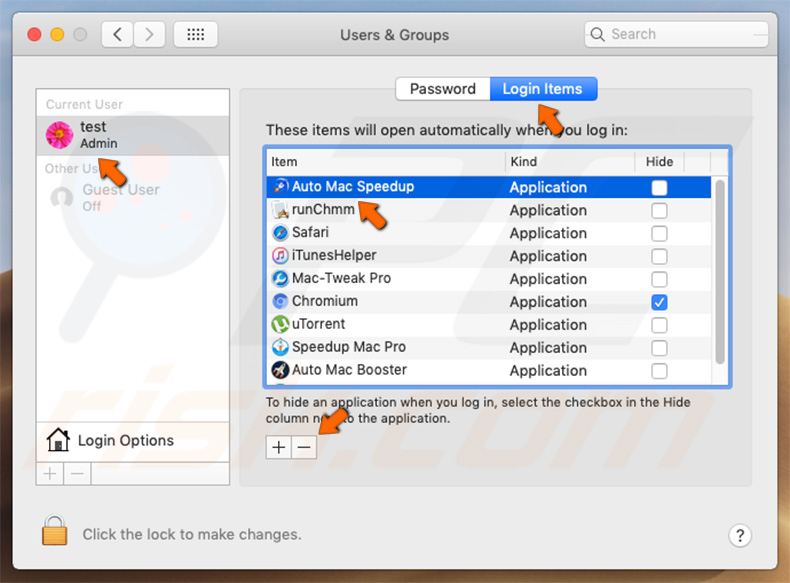 Auto Mac Speedup PUA system preferences