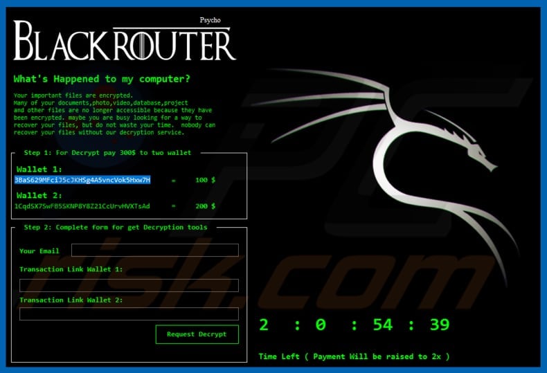 BlackRouter decrypt instructions