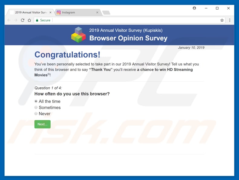 Dear Browser User scam